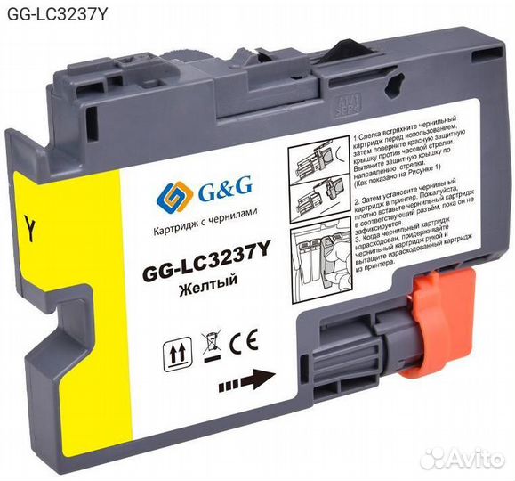 GG-LC3237Y, Картридж G&G LC3237Y Струйный Желтый 1