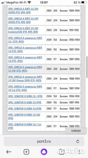 Комплект сцепления Opel omega B