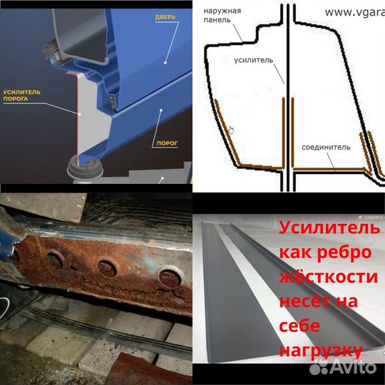 Комплекты ремонтных порогов на Тагаз Вега