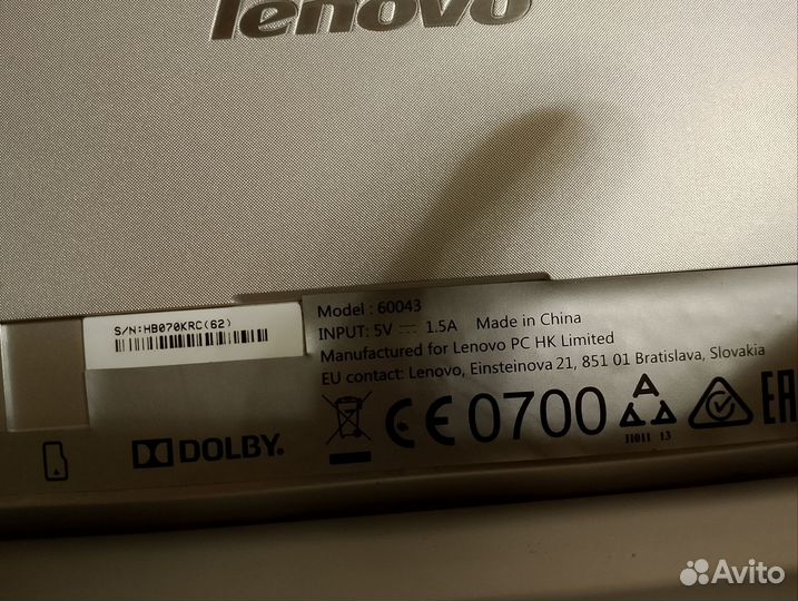 Продаётся планшет Lenovo yoga tab 8