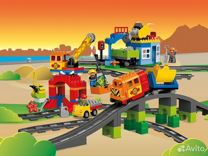 Lego duplo 10508 большой поезд