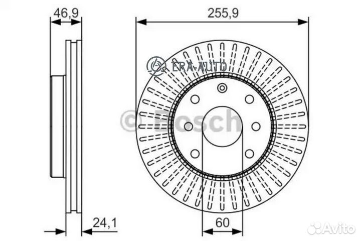 Bosch 0986479R70 Диск тормозной передний