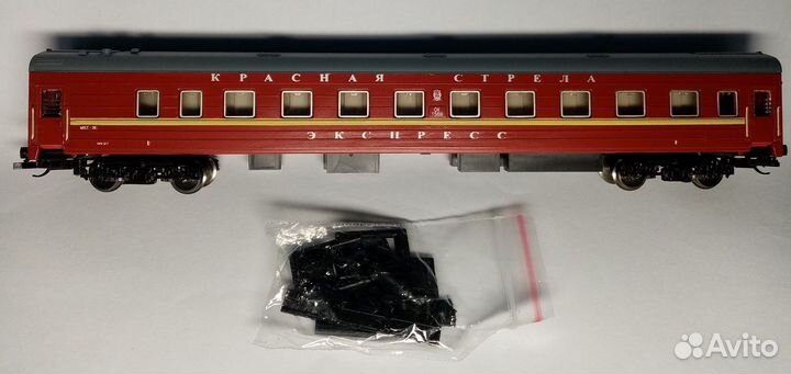 Железная дорога 12мм Вагон Красная Стрела