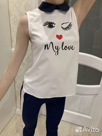 Блузка и брючки для девочки нарядные