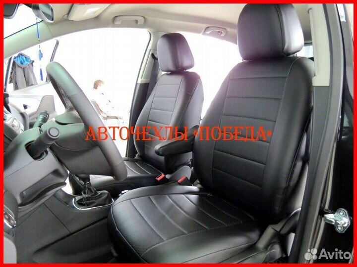 Чехлы Opel Mokka из экокожи чёрные Классика