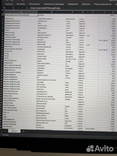 Сд диски Аквариум, ддт, Наутилус, Сплин, Алиса