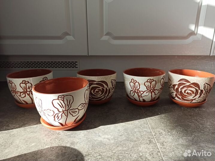 Цветочные горшки керамические