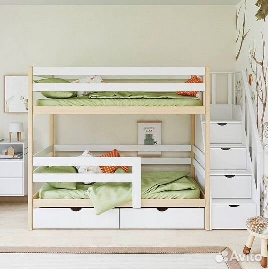 Двухъярусная кровать комбинированная 180х80