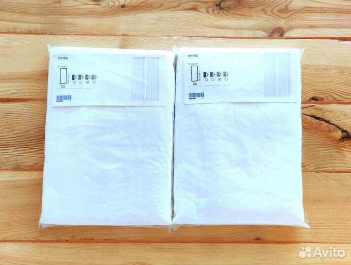 Шторы IKEA Дютог лен, новые белые, синие, серые