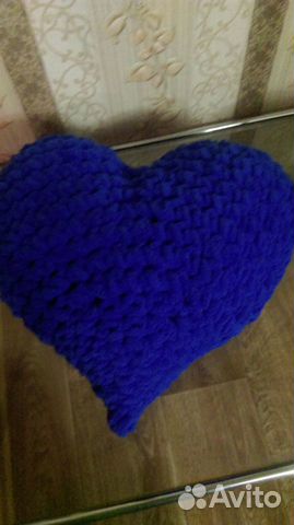 Подушка-сердечко, плед