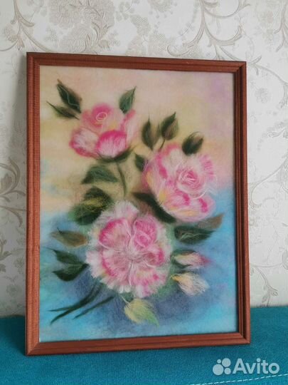 Картина из шерсти