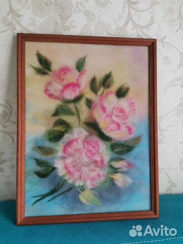 Картина из шерсти