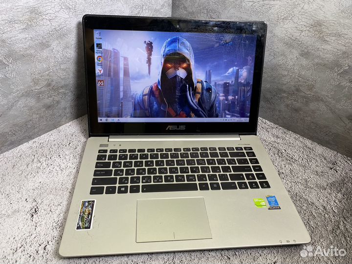 Мощный ноутбук asus 2 видеокарты/SSD/8 gb
