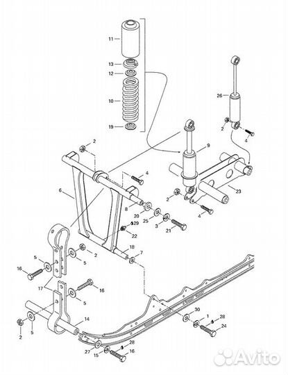 503174800 вал задней подвески нижний BRP Ski-Doo