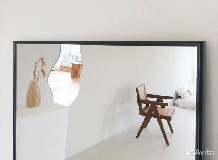 Зеркало прямоугольное в алюминиевой раме 100*150см