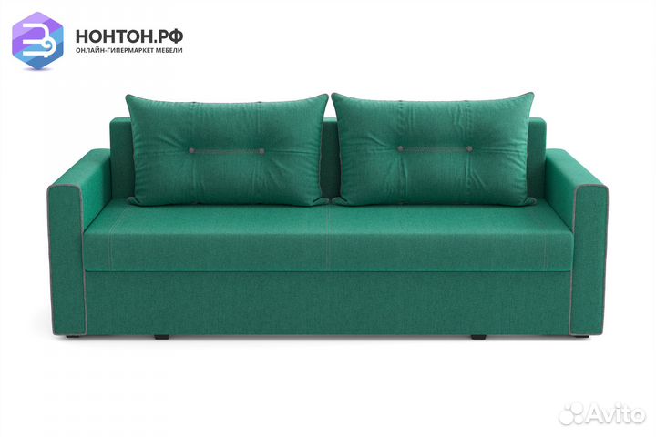 Диван еврокнижка Оригами жаккард зеленый