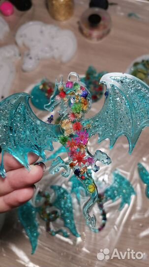 Елочные игрушки из эпоксидной смолы