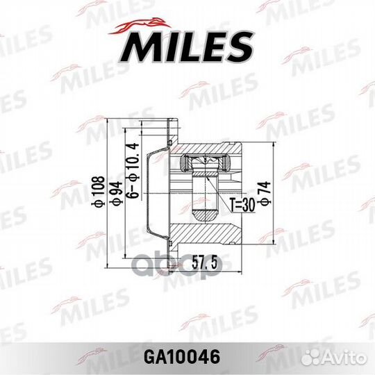 GA10046 ШРУС VW golf IV/polo III-IV/bora/skoda