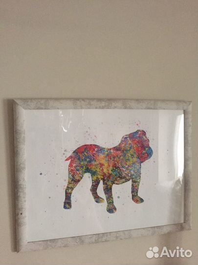 Интерьерная картина английский бульдог