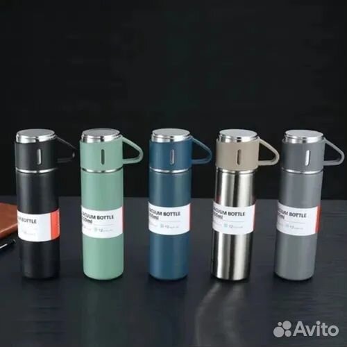 Термос 0,5 л с двумя кружками