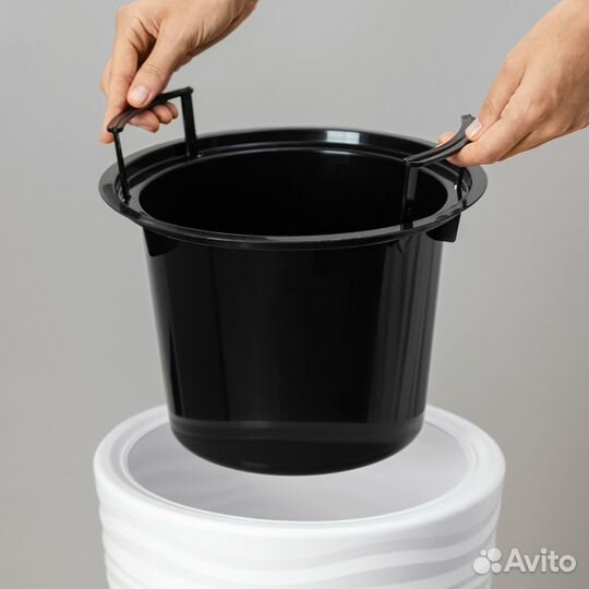 Горшок для цветов большой напольный белый 25л+5л