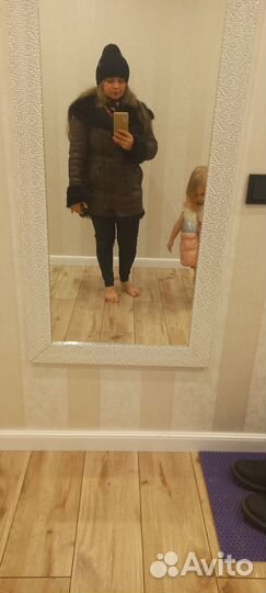 Дубленка натуральная женская 42 44 с капюшоном