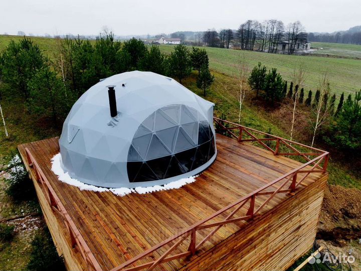 Глэмпинг, геокупол