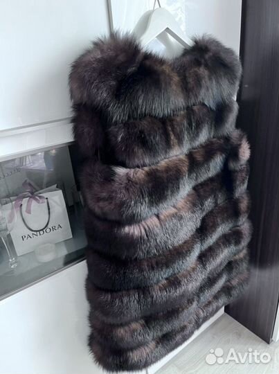 Жилетка трансформер (натуральный мех песца)