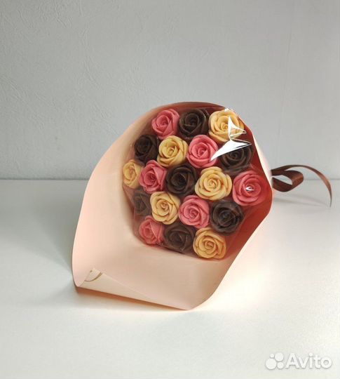Розы из Бельгийского Шоколада - 19 шт в Букете