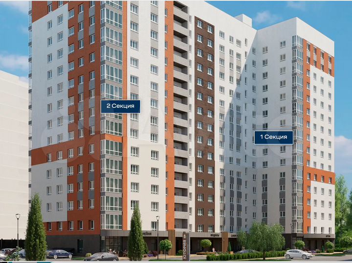 2-к. квартира, 58 м², 2/16 эт.