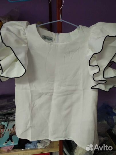 Блузка белая школьная 152