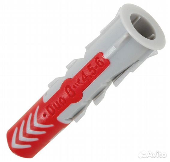 Дюбель для всех типов стен 8x40 мм цвет серый/крас