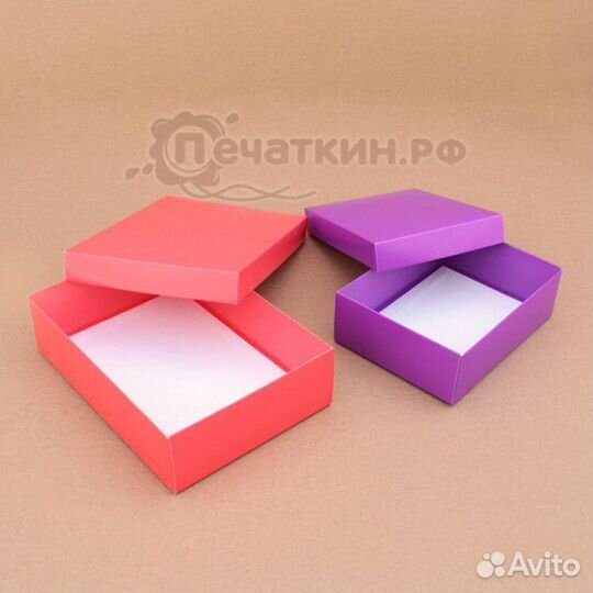 Коробки цветные крышка дно