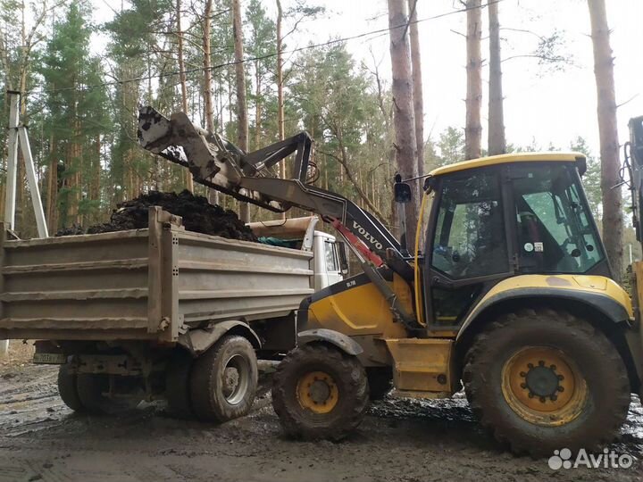 Услуги экскаватора-погрузчика