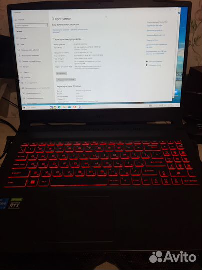 MSI Katana GF66 i5 11400h 32Gb DDR4 rtx3060 6GB