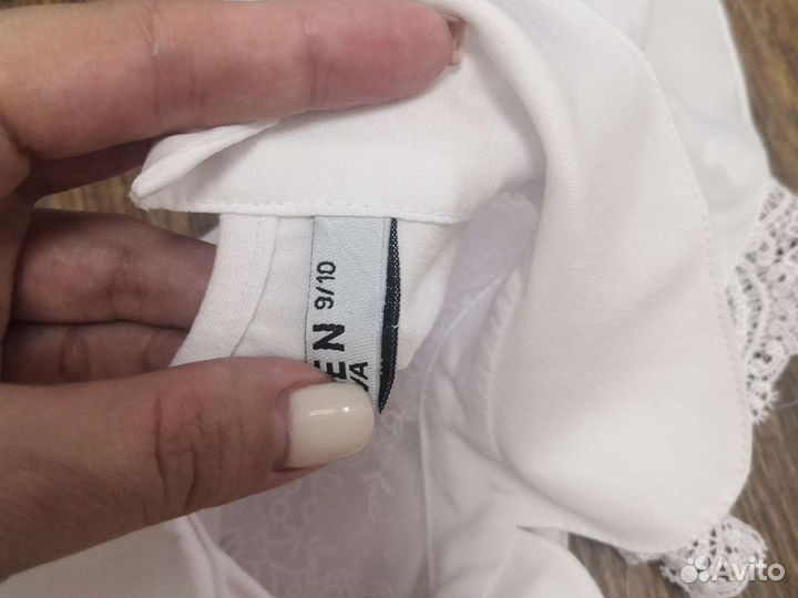 Блузка белая для девочек 146