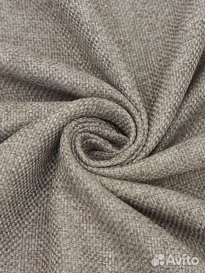 Шторы рогожка серо-коричневый