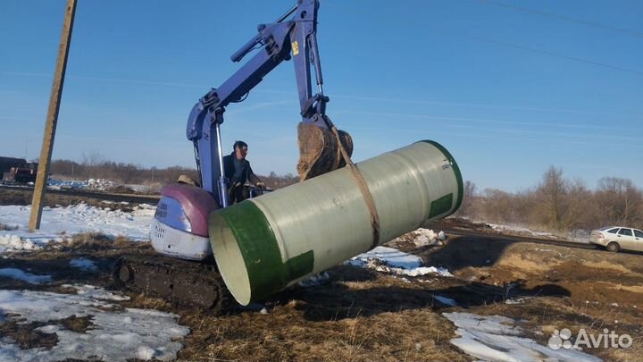Водопровод канализация ГНБ прокол под дорогой