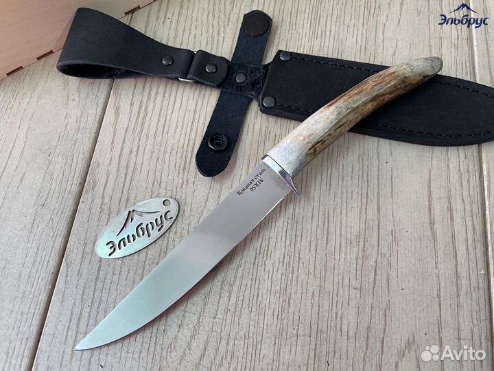 Филейный нож, 95х18/рог лося