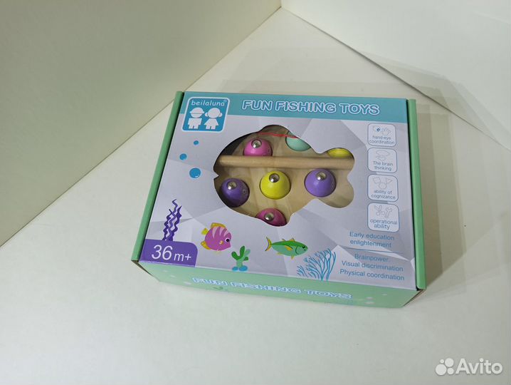 Деревянная магнитная рыбалка. Новая