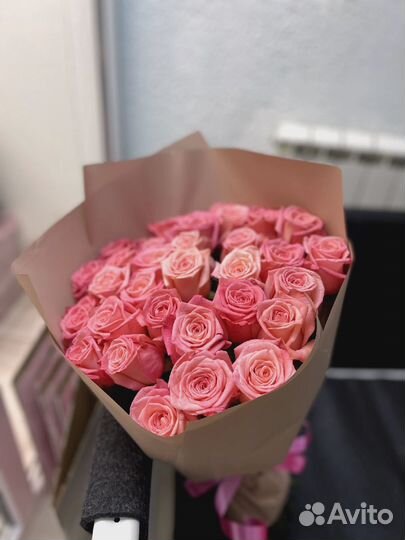 Роз крупная, букет красных белых, цветы казань