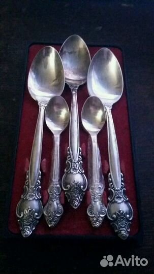 Ложки Троянда столовые и десертные.Мельхиор