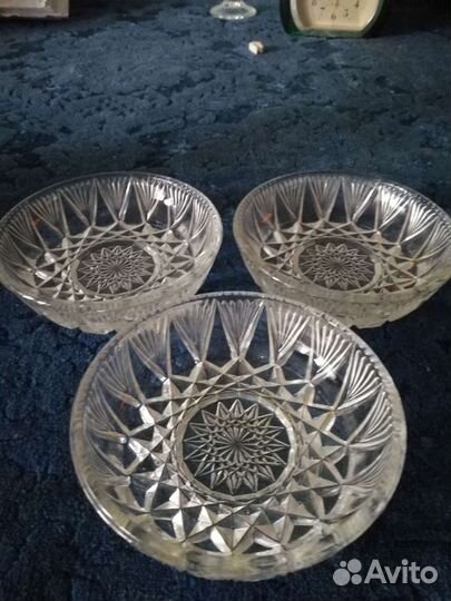 Розетки, хрустальные под варенье мёд