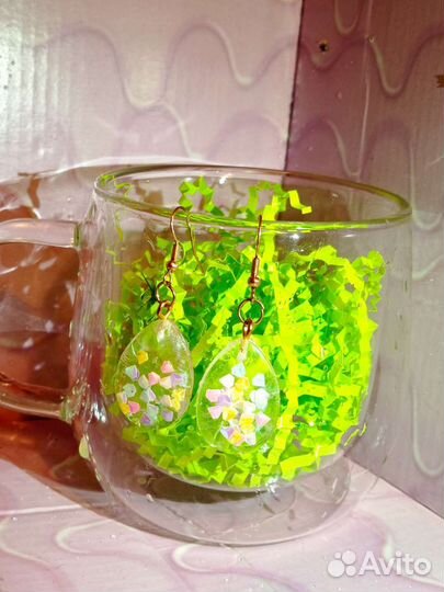 Серьги из эпоксидной смолы