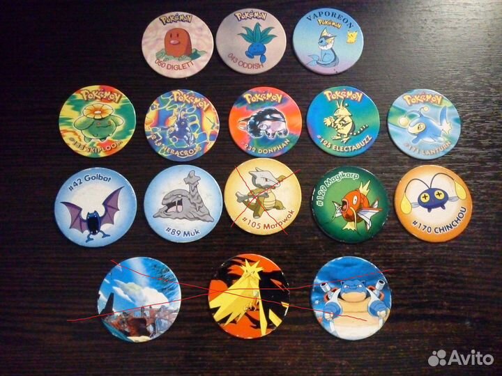 Фишки (сотки) Покемон и другие