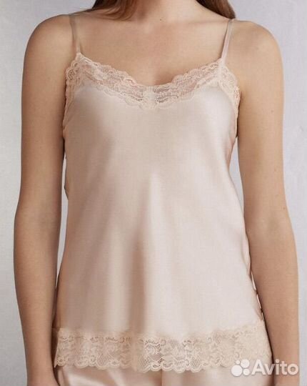 Майка топ из шелка и кружева intimissimi