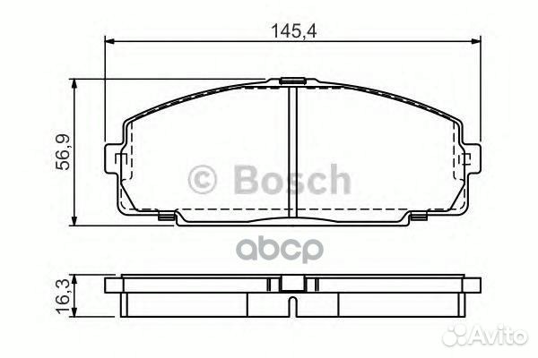 Дисковые колодки передние premium2 0986495058 B