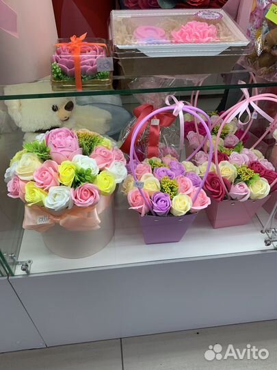 Цветы из мыльных роз