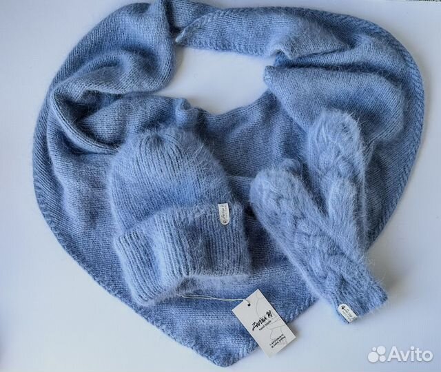 Шапка варежки бактус-косынка