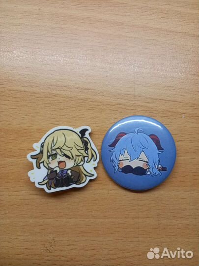 Genshin impact брелоки и значки